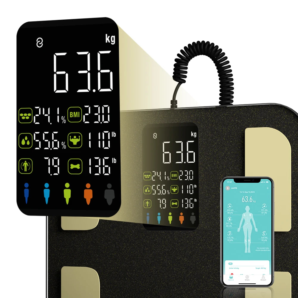 Smart Bioimpedance Scale Smart Body Composition Scale Digital Scale Body Fat Weight Scale Balance Bioimpedance Scale